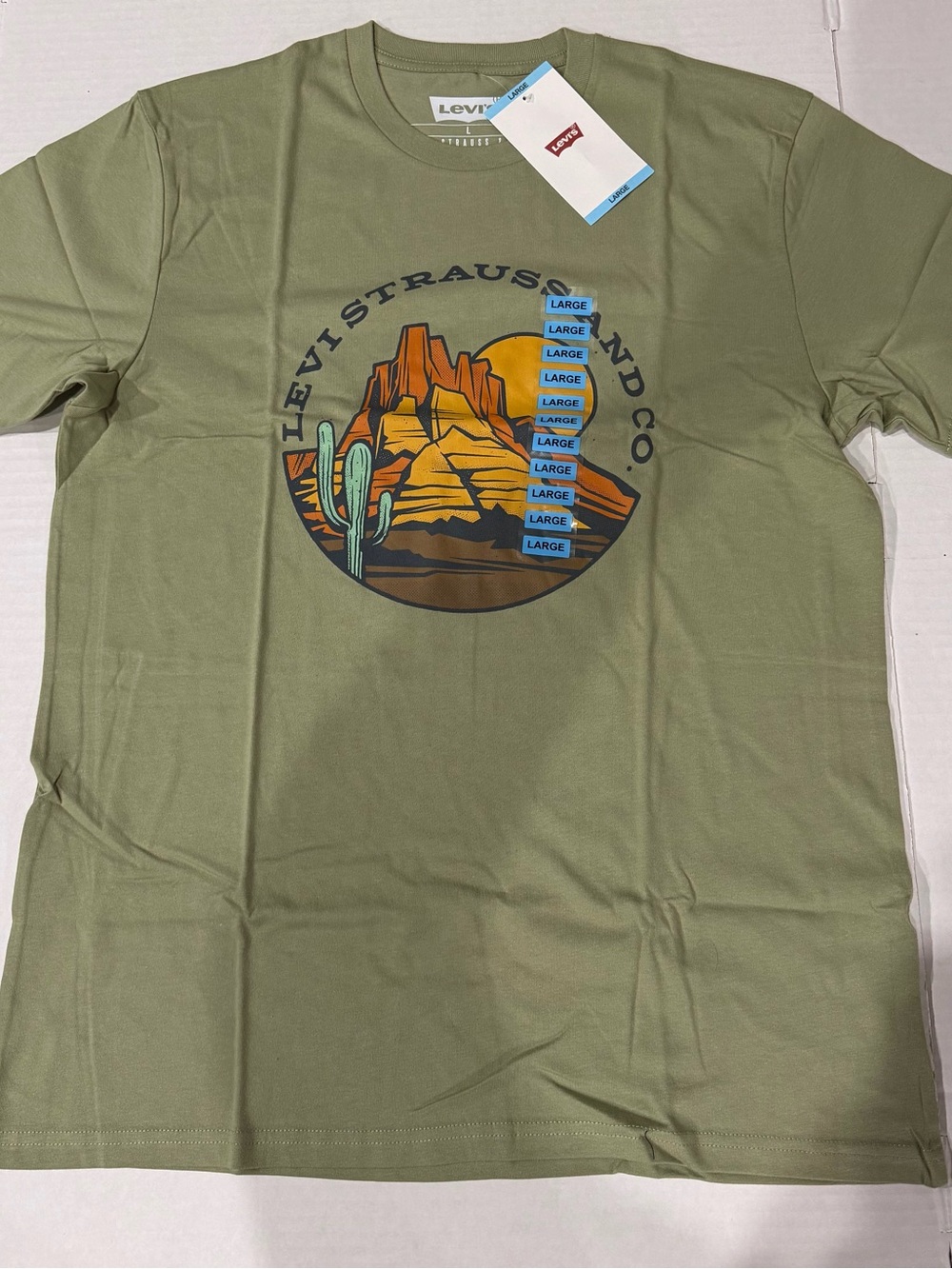 Levi's Olive Green Desert Graphic Crewneck Tee